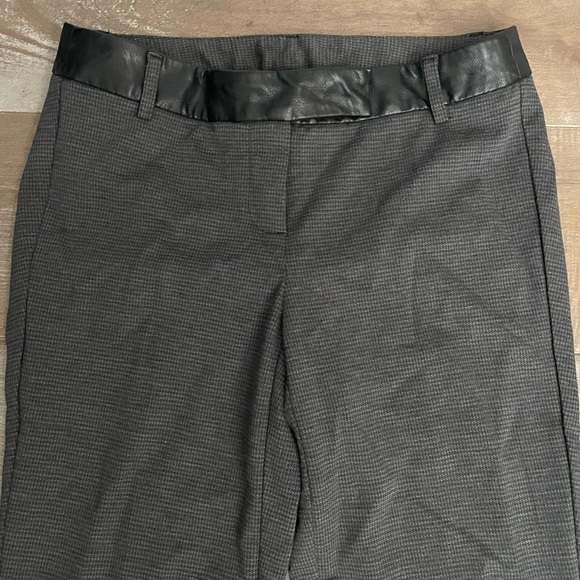 Kenar houndstooth with vegan leather trim pants - Picture 3 of 6